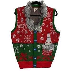 Samuel Adams Women's Novelty Holiday Christmas Sweater Vest Size M